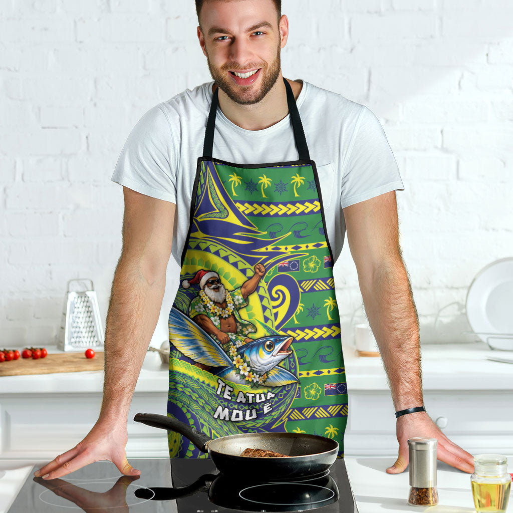Cook Islands Christmas Apron Santa Riding Flying Fish