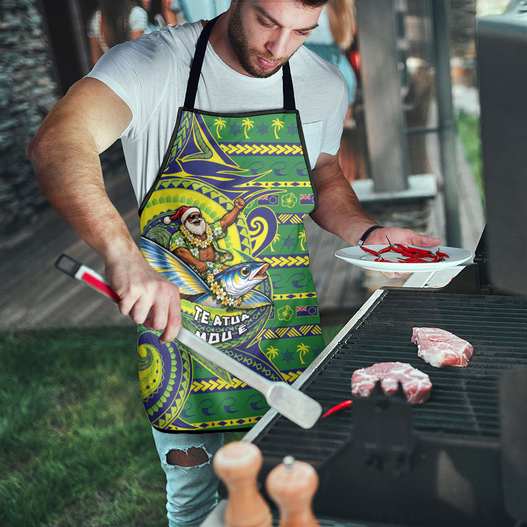 Cook Islands Christmas Apron Santa Riding Flying Fish