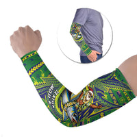 Cook Islands Christmas Arm Sleeves Santa Riding Flying Fish