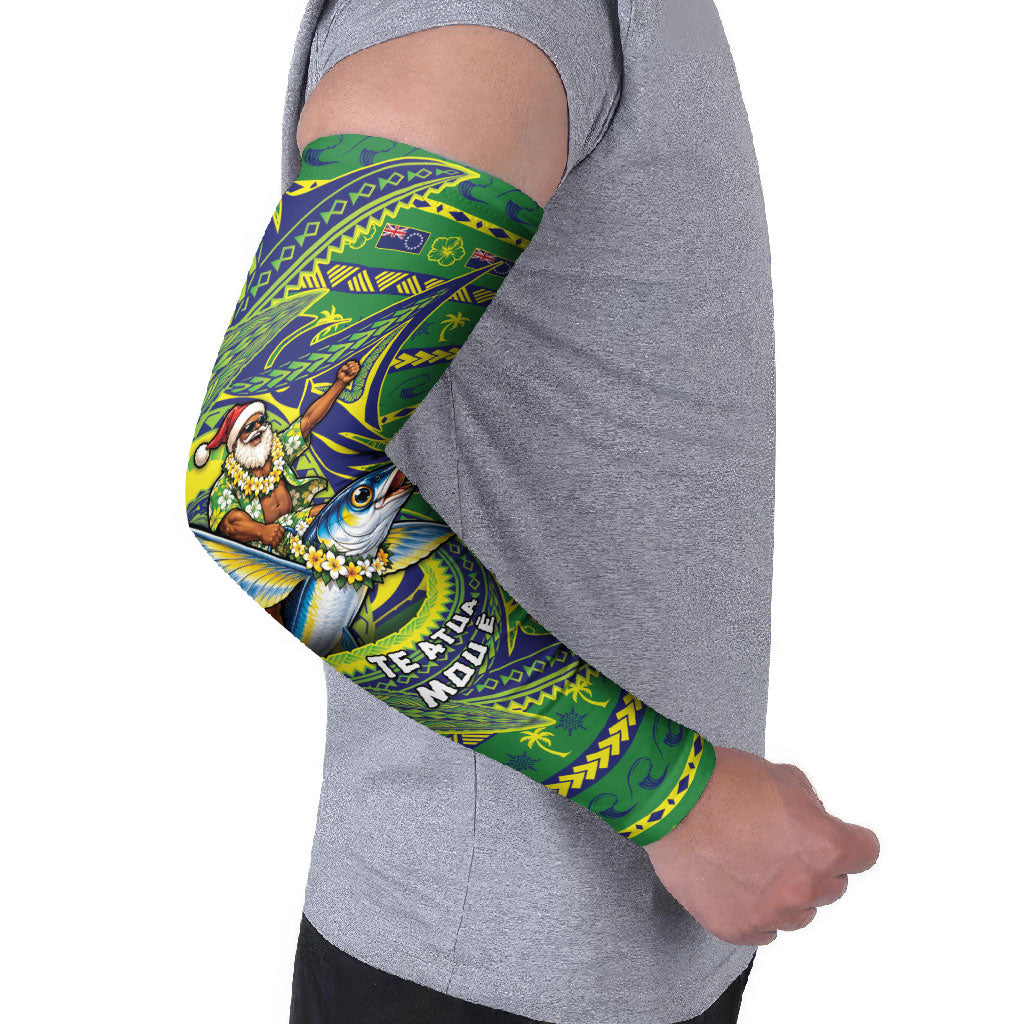 Cook Islands Christmas Arm Sleeves Santa Riding Flying Fish