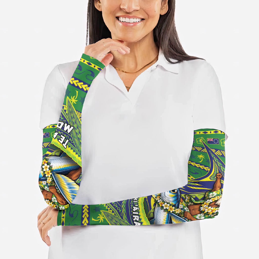 Cook Islands Christmas Arm Sleeves Santa Riding Flying Fish