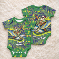 Cook Islands Christmas Baby Onesie Santa Riding Flying Fish DT05 - Polynesian Pride