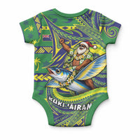Cook Islands Christmas Baby Onesie Santa Riding Flying Fish DT05 - Polynesian Pride