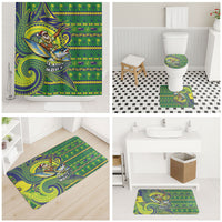 Cook Islands Christmas Bathroom Set Santa Riding Flying Fish DT05 - Polynesian Pride
