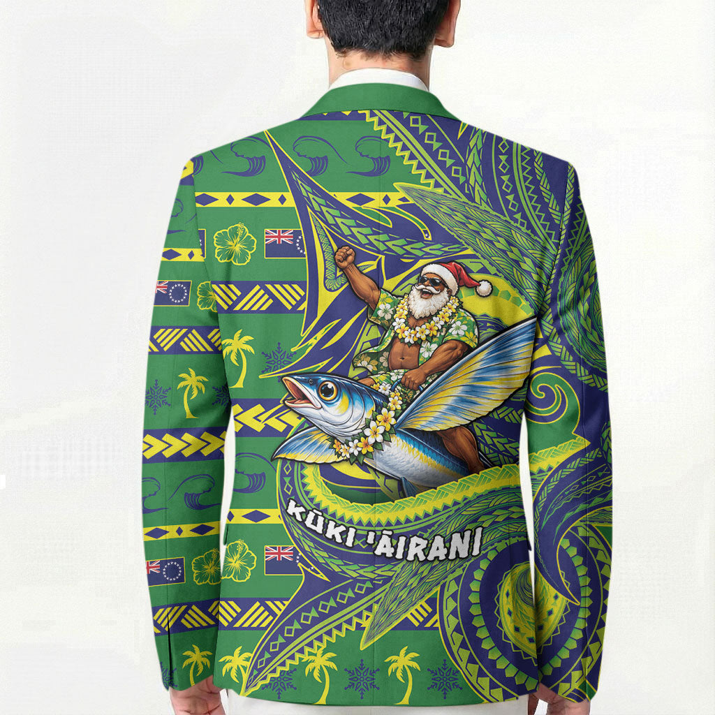 Cook Islands Christmas Blazer Santa Riding Flying Fish DT05 - Polynesian Pride