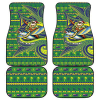 Cook Islands Christmas Car Mats Santa Riding Flying Fish