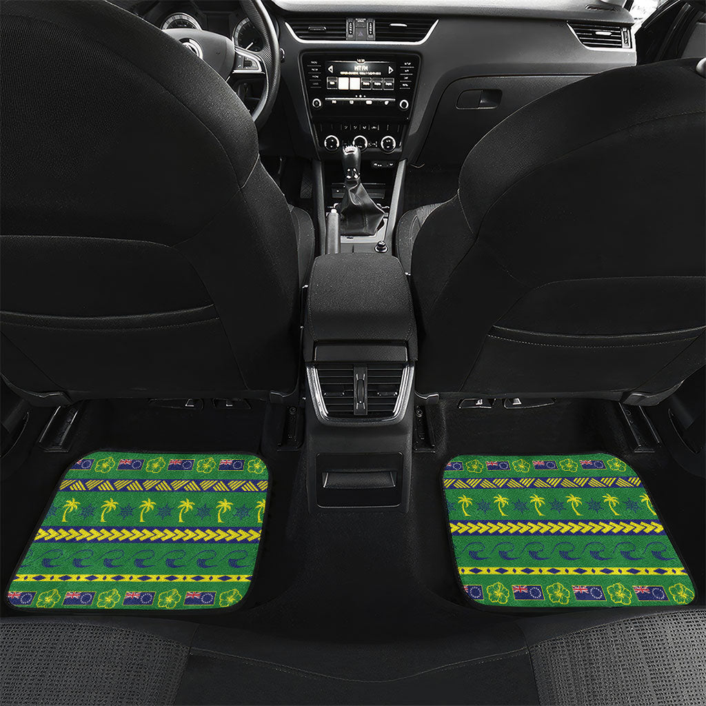 Cook Islands Christmas Car Mats Santa Riding Flying Fish