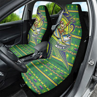 Cook Islands Christmas Car Seat Cover Santa Riding Flying Fish