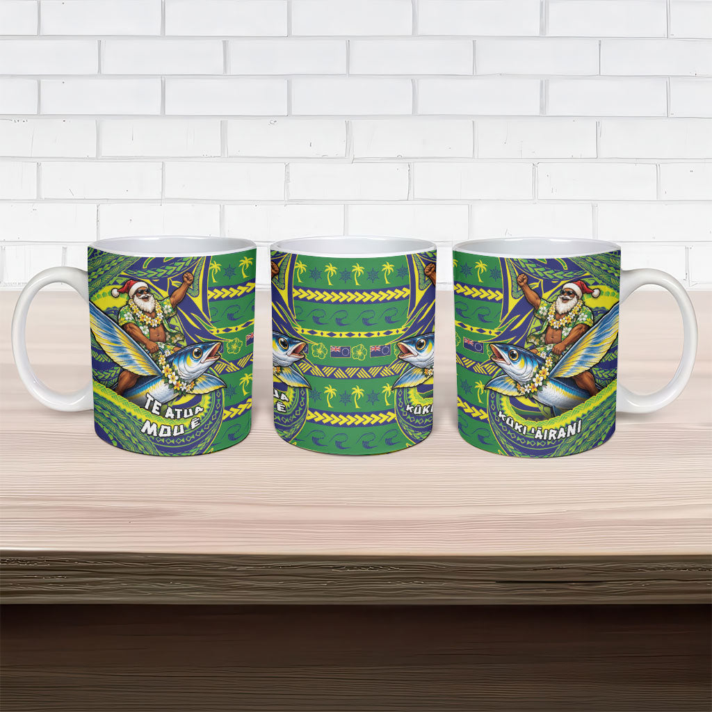 Cook Islands Christmas Ceramic Mug Santa Riding Flying Fish DT05 - Polynesian Pride