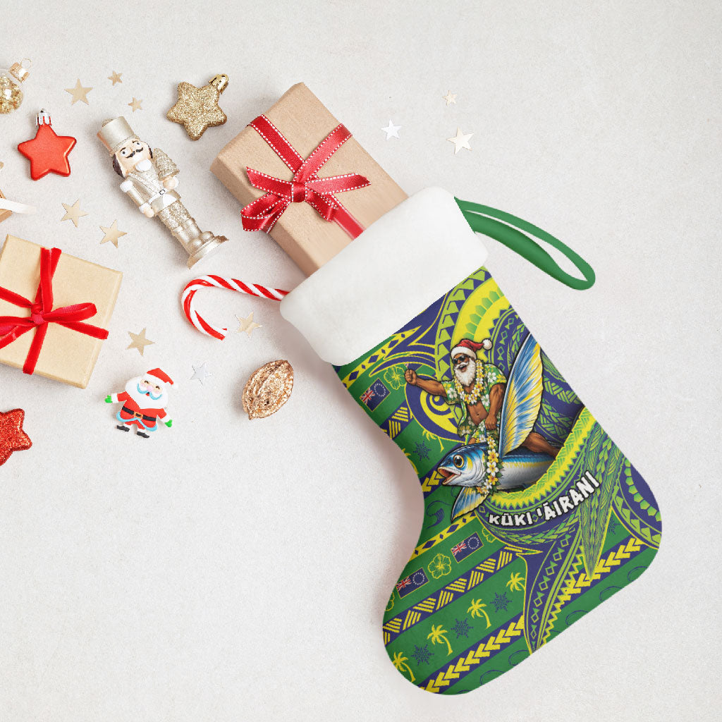 Cook Islands Christmas Stocking Santa Riding Flying Fish DT05 - Polynesian Pride