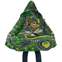 Cook Islands Christmas Cloak Santa Riding Flying Fish DT05 Unisex Green - Polynesian Pride