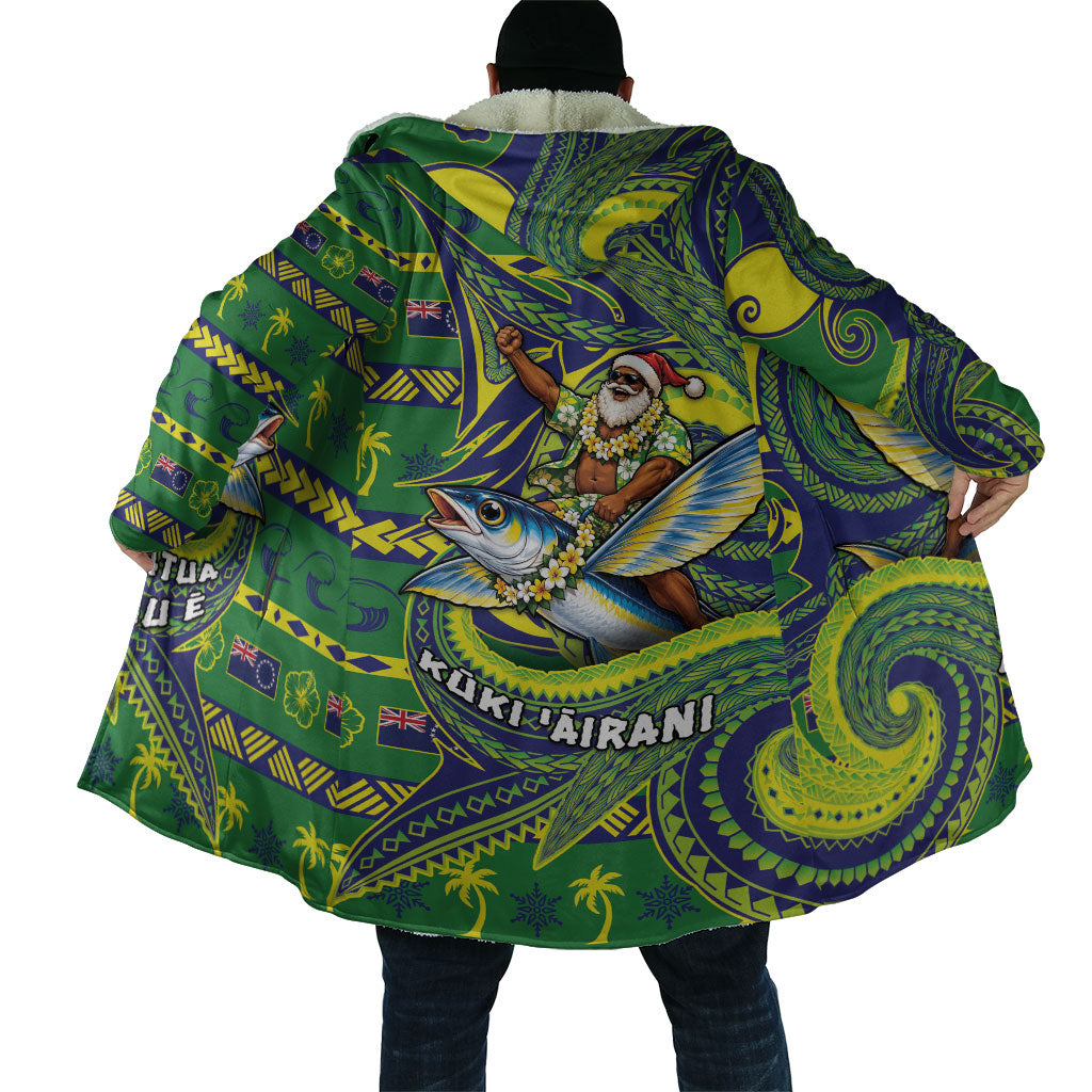 Cook Islands Christmas Cloak Santa Riding Flying Fish DT05 - Polynesian Pride