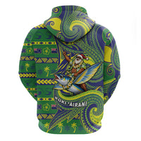 Cook Islands Christmas Hoodie Santa Riding Flying Fish DT05 - Polynesian Pride