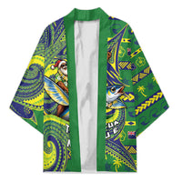 Cook Islands Christmas Kimono Santa Riding Flying Fish