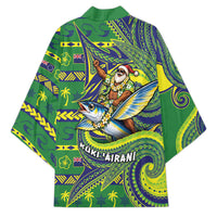 Cook Islands Christmas Kimono Santa Riding Flying Fish