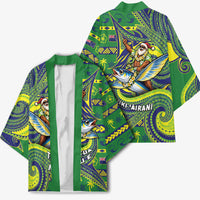 Cook Islands Christmas Kimono Santa Riding Flying Fish
