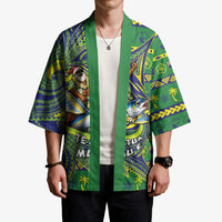 Cook Islands Christmas Kimono Santa Riding Flying Fish