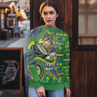 Cook Islands Christmas Ugly Christmas Sweater Santa Riding Flying Fish DT05 - Polynesian Pride