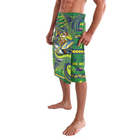 Cook Islands Christmas Lavalava Santa Riding Flying Fish DT05 - Polynesian Pride
