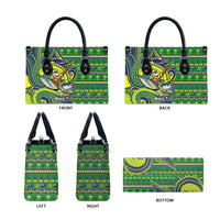 Cook Islands Christmas Leather Bag Santa Riding Flying Fish DT05 - Polynesian Pride