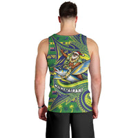 Cook Islands Christmas Men Tank Top Santa Riding Flying Fish