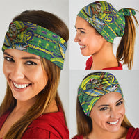 Cook Islands Christmas Neck Gaiter Santa Riding Flying Fish
