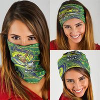 Cook Islands Christmas Neck Gaiter Santa Riding Flying Fish