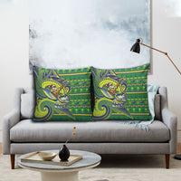 Cook Islands Christmas Pillow Cover Santa Riding Flying Fish