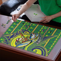 Cook Islands Christmas Puzzle Santa Riding Flying Fish DT05 - Polynesian Pride