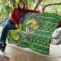 Cook Islands Christmas Quilt Santa Riding Flying Fish DT05 - Polynesian Pride