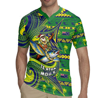 Cook Islands Christmas Rugby Jersey Santa Riding Flying Fish