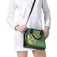 Cook Islands Christmas Shoulder Handbag Santa Riding Flying Fish