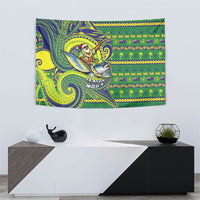 Cook Islands Christmas Tapestry Santa Riding Flying Fish DT05 - Polynesian Pride