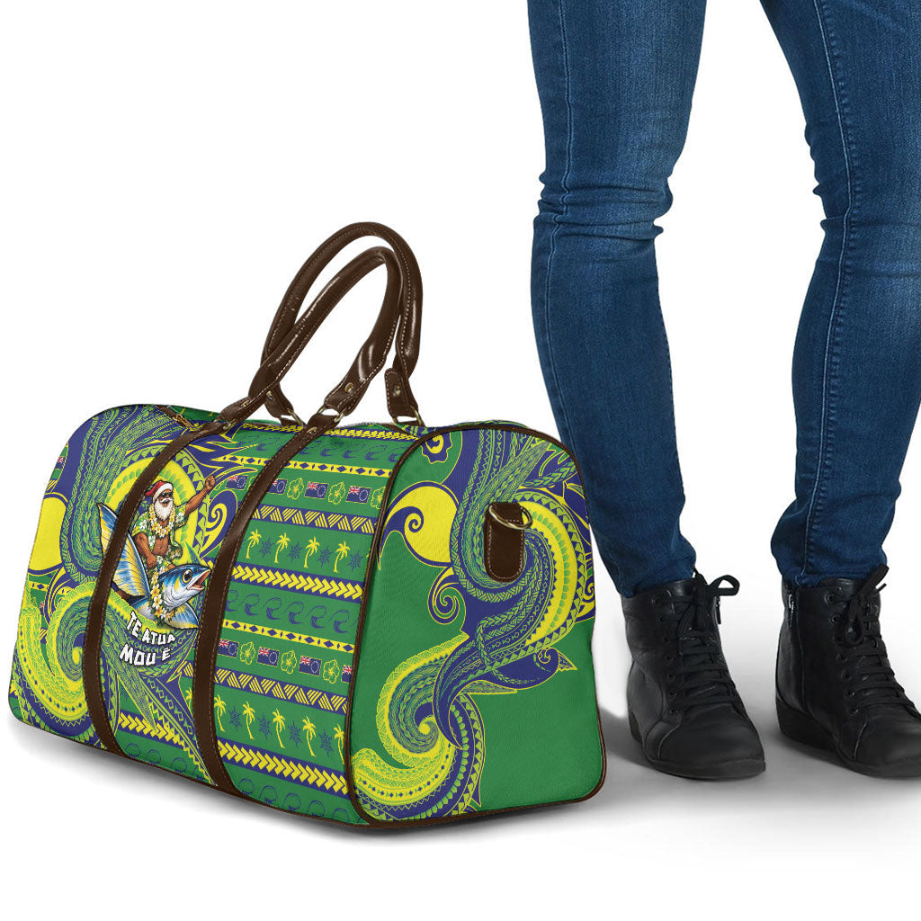 Cook Islands Christmas Travel Bag Santa Riding Flying Fish