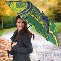 Cook Islands Christmas Umbrella Santa Riding Flying Fish