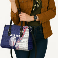 Personalised New Zealand Father's Day Leather Bag Daddy Kiwi Bird Silver Ferns DT05 - Polynesian Pride