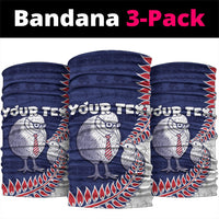 Personalised New Zealand Father's Day Neck Gaiter Daddy Kiwi Bird Silver Ferns DT05 package One Size: 25*50cm Navy - Polynesian Pride
