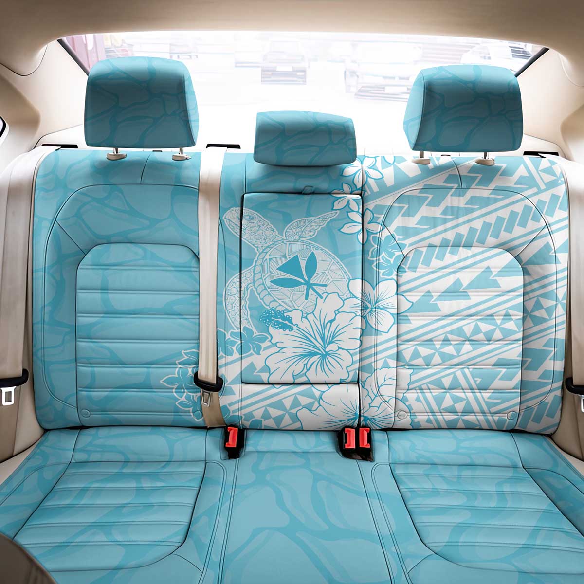 Hawaii Kanaka Maoli Back Car Seat Cover Polynesian Turtle Tattoo DT05 - Polynesian Pride
