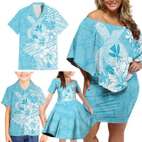 Hawaii Kanaka Maoli Family Matching Off Shoulder Short Dress and Hawaiian Shirt Polynesian Turtle Tattoo DT05 - Polynesian Pride