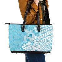 Hawaii Kanaka Maoli Leather Tote Bag Polynesian Turtle Tattoo