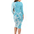 Hawaii Kanaka Maoli Long Sleeve Bodycon Dress Polynesian Turtle Tattoo