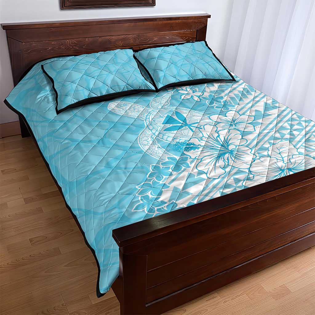 Hawaii Kanaka Maoli Quilt Bed Set Polynesian Turtle Tattoo