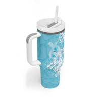 Hawaii Kanaka Maoli Tumbler With Handle Polynesian Turtle Tattoo