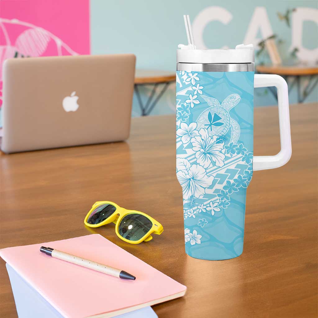 Hawaii Kanaka Maoli Tumbler With Handle Polynesian Turtle Tattoo