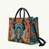 3D Illusion Honu Halloween Leather Bag Hawaiian Sea Turtle Skull Shell Vortex