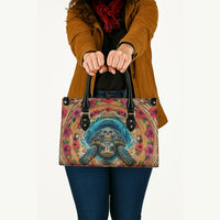 3D Illusion Honu Halloween Leather Bag Hawaiian Sea Turtle Skull Shell Vortex