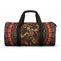 3D Illusion Hula Zombie Halloween Duffle Bag Hawaiian Undead Dancer Volcano Stone Well