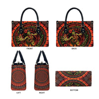 3D Illusion Hula Zombie Halloween Leather Bag Hawaiian Undead Dancer Volcano Stone Well
