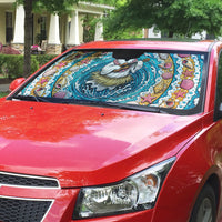 3D Illusion Hula Ghost Halloween Auto Sun Shade Hawaiian Ukulele Spirit Ocean Vortex DT05 - Polynesian Pride