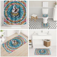3D Illusion Hula Ghost Halloween Bathroom Set Hawaiian Ukulele Spirit Ocean Vortex DT05 - Polynesian Pride